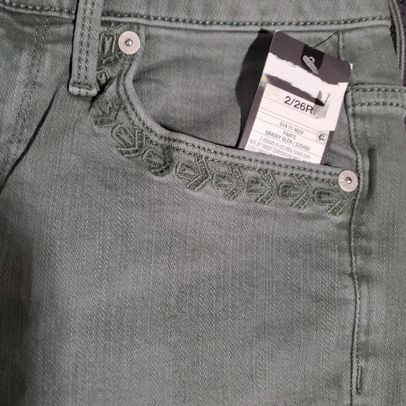 NWT | Mossimo High Rise Sage Green Skinny Jeans - Picture 6 of 8